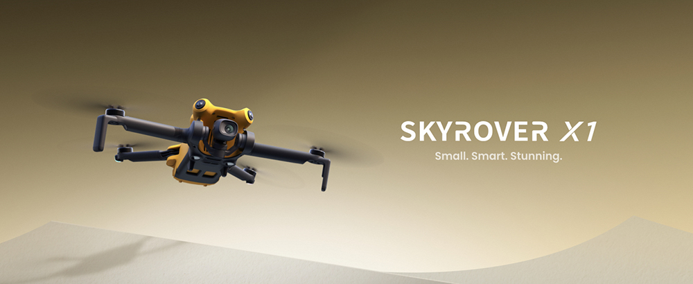 Skyrover X1 Combo Mini Drone with 3 Batteries, 4K Camera, 8K Photo Resolution, 50,000ft Transmission Range, Under 249g, 360&deg; Obstacle Avoidance, Up to 96-Min Flight Time - Yellow
