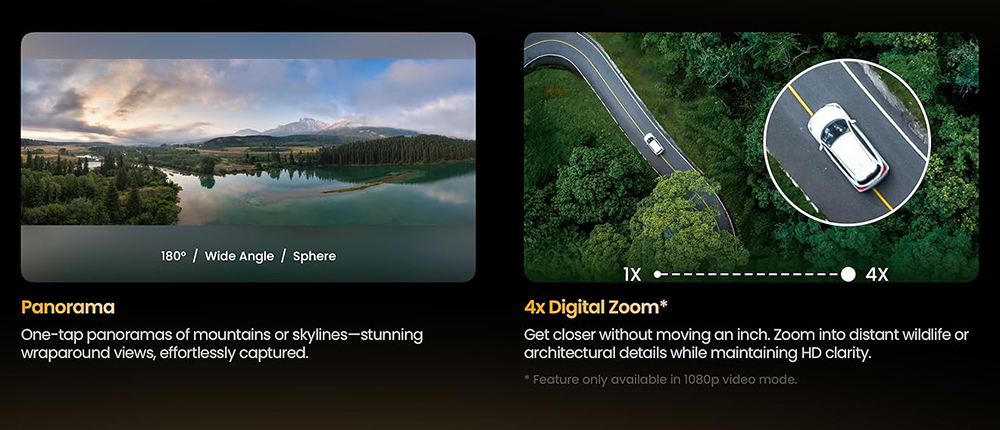 Skyrover X1 Combo Mini Drone with 3 Batteries, 4K Camera, 8K Photo Resolution, 50,000ft Transmission Range, Under 249g, 360&deg; Obstacle Avoidance, Up to 96-Min Flight Time - Yellow