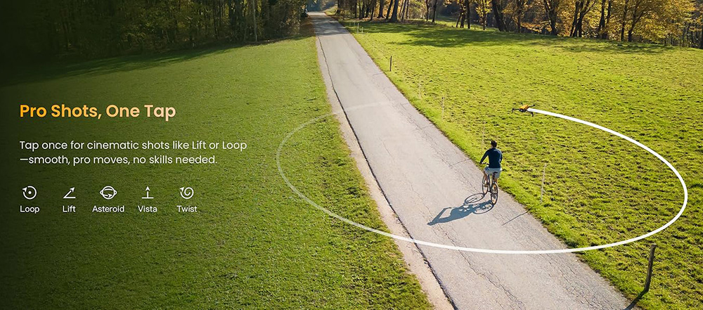 Skyrover X1 Combo Mini Drone with 3 Batteries, 4K Camera, 8K Photo Resolution, 50,000ft Transmission Range, Under 249g, 360&deg; Obstacle Avoidance, Up to 96-Min Flight Time - Yellow