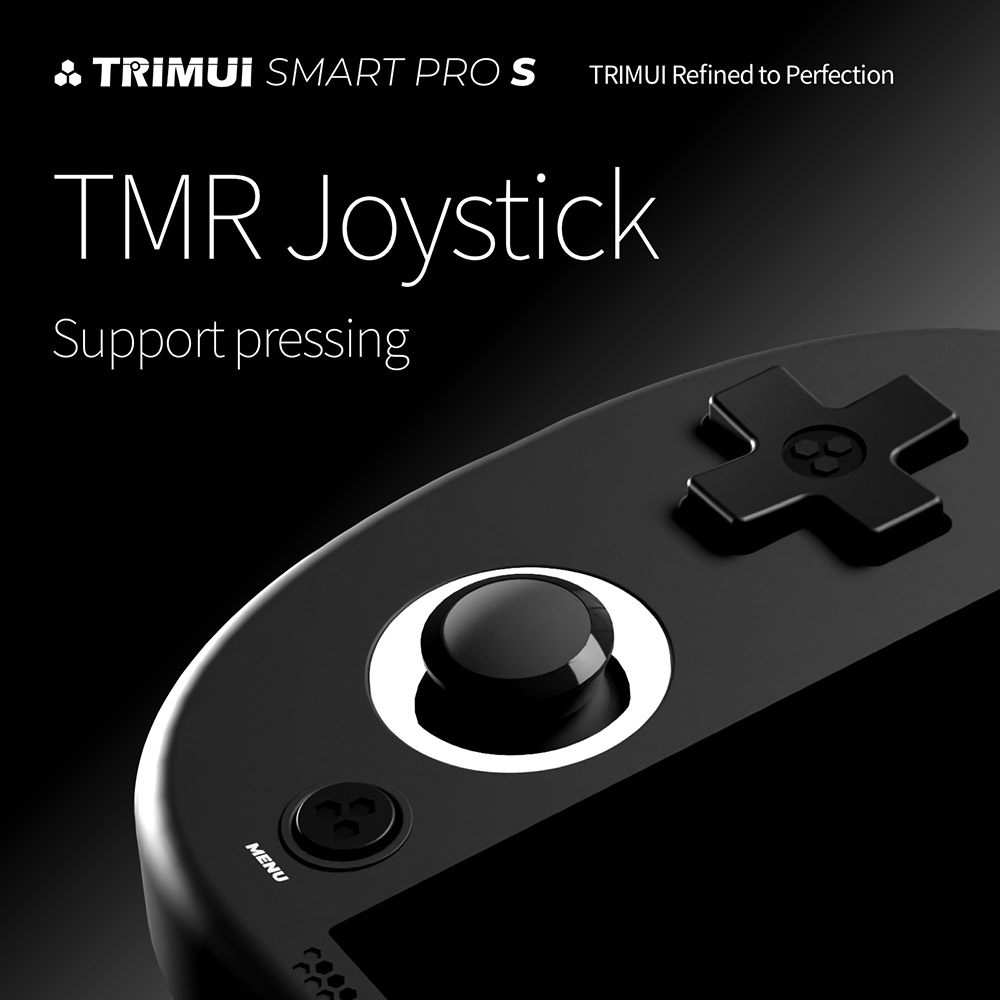 Trimui Smart Pro S Handheld Game Console, 256GB TF Card, 4.96 inch 1280*720 IPS Screen, 6 Hours Battery Life, 8GB Storage - Black