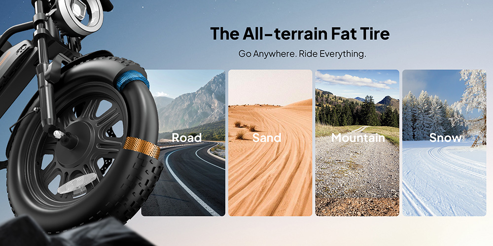 URLIFE T16 Elektrofahrrad, 250-W-Hochleistungsmotor, 48-V-13-Ah-Akku, Reichweite bis zu 100 km, H&ouml;chstgeschwindigkeit 25 km/h, 16'&times;3,0'-Fatbike-Reifen, Vollfederung, Doppelscheibenbremsen, maximale Steigf&auml;higkeit 30&deg;