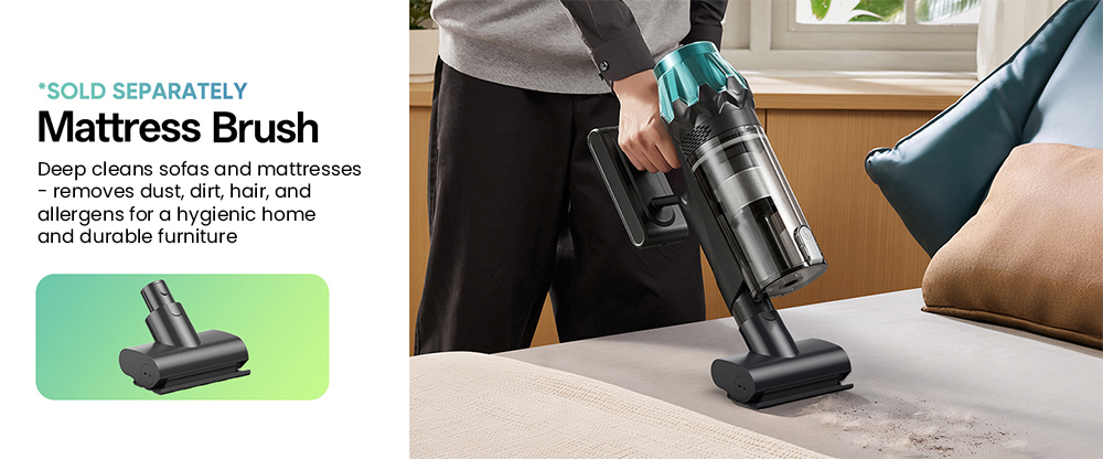 Vactidy V15 Max Akku-Staubsauger, 65 kPa Saugkraft, 600-W-Motor, 60 Minuten Laufzeit, flexibler Schlauch, gr&uuml;ne Stauberkennung, verwicklungsfreie B&uuml;rste, 6-lagige Filterung, 1,5-Liter-Staubbeh&auml;lter