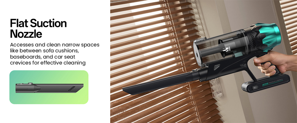 Vactidy V15 Max Akku-Staubsauger, 65 kPa Saugkraft, 600-W-Motor, 60 Minuten Laufzeit, flexibler Schlauch, gr&uuml;ne Stauberkennung, verwicklungsfreie B&uuml;rste, 6-lagige Filterung, 1,5-Liter-Staubbeh&auml;lter