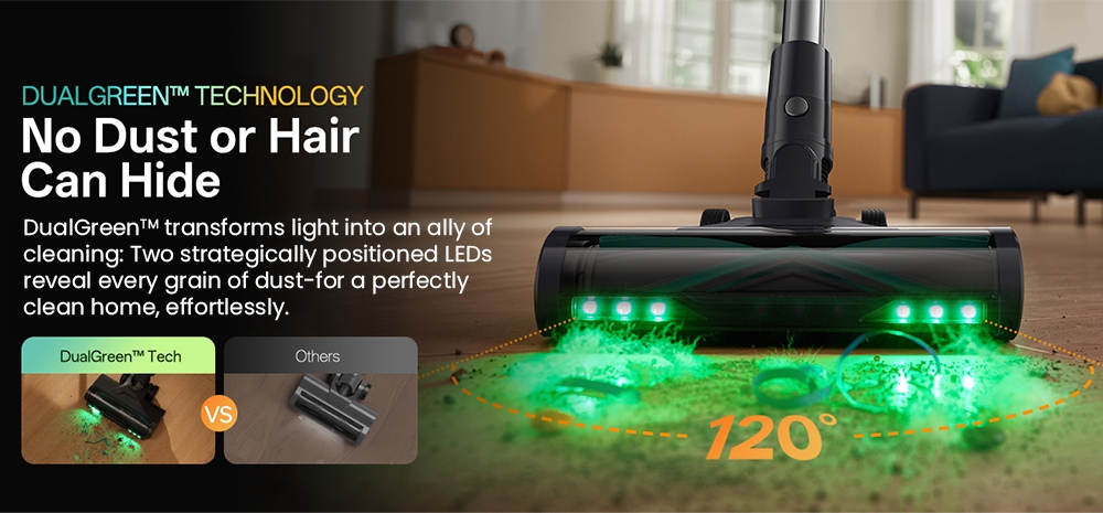 Vactidy V15 Max Akku-Staubsauger, 65 kPa Saugkraft, 600-W-Motor, 60 Minuten Laufzeit, flexibler Schlauch, gr&uuml;ne Stauberkennung, verwicklungsfreie B&uuml;rste, 6-lagige Filterung, 1,5-Liter-Staubbeh&auml;lter