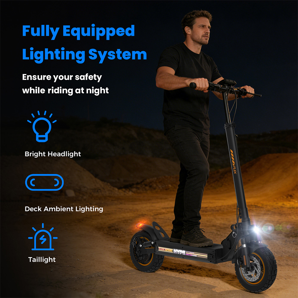 W9air Electric Scooter, 500W Motor, 48V10Ah Battery, 25km/h Max Speed, 40km Range, 10-Inch Off-Road Tires, Front & Rear Suspension, 30&deg; Climbing, 150kg Max Load