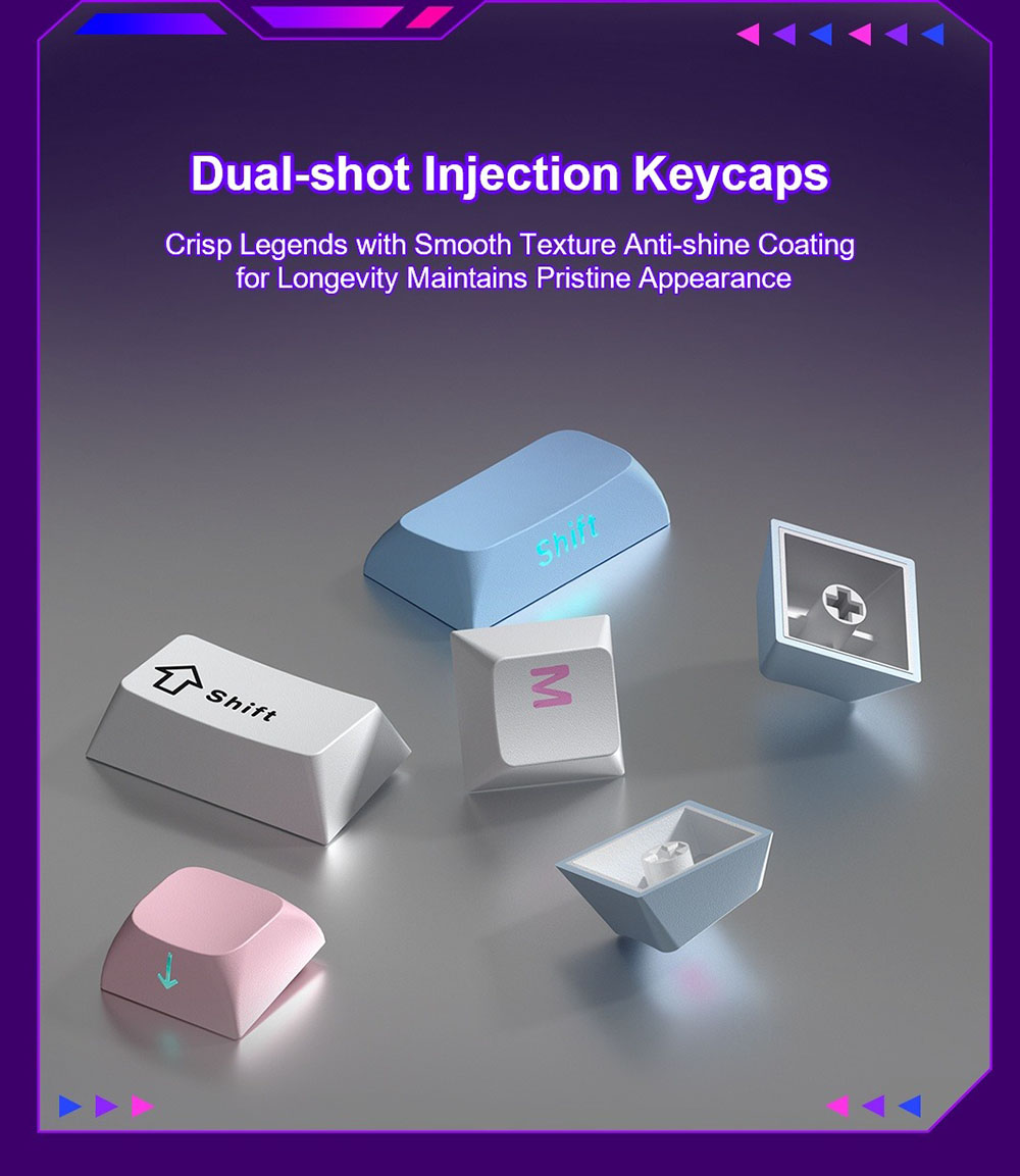 AULA S75 Pro Tri-Mode Wireless Mechanical Keyboard, LCD Screen, Knob Control, Hot-Swappable, RGB Backlit, 75% Layout, 4000mAh Battery - Blue