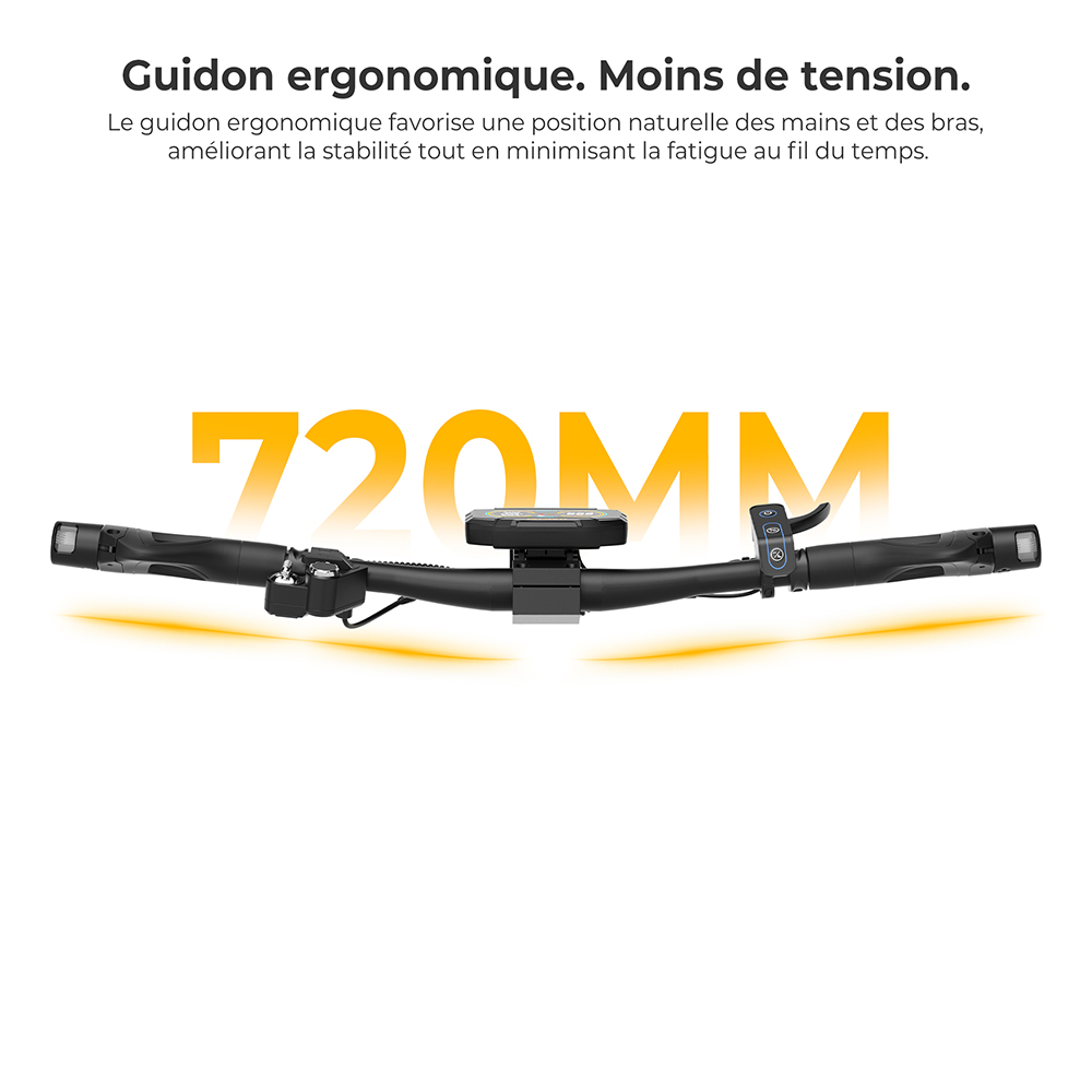 Ausom K20 Pro Trotinette &Eacute;lectrique, Moteur 1000W, Batterie 48V 18Ah, Pneus 10 pouces, Vitesse maximale 50 km/h, Autonomie 90 km, Freins &agrave; disques avant et arri&egrave;re, Double suspension avant, D&eacute;verrouillage NFC