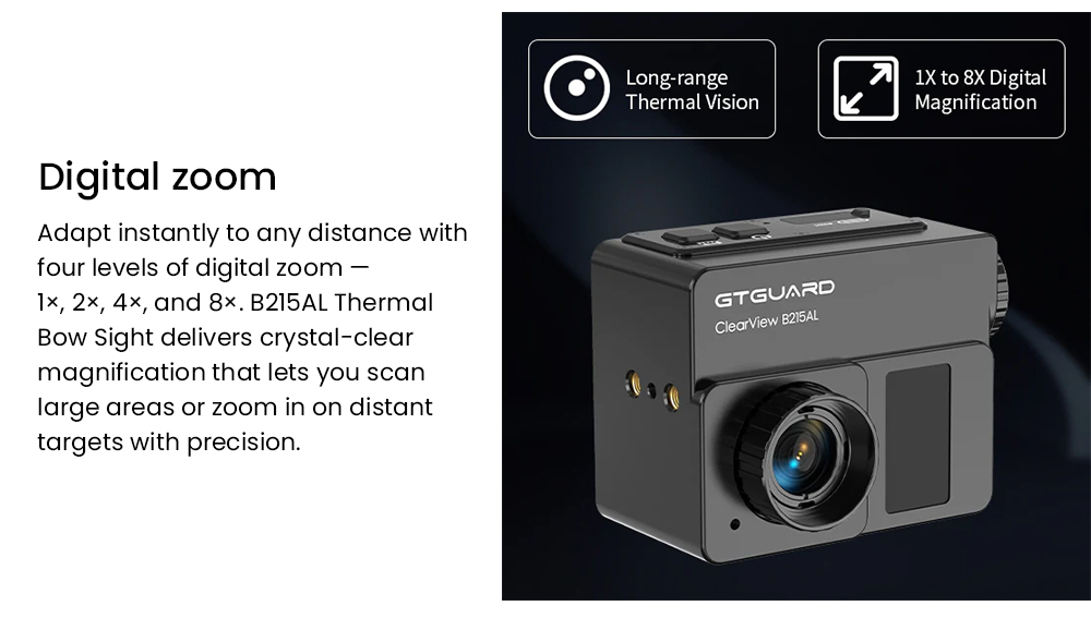 GTGUARD B215AL hőkamer&aacute;s monokul&aacute;r, 256&times;192 VOx &eacute;rz&eacute;kelő, 600 m-es l&eacute;zeres t&aacute;vols&aacute;gm&eacute;rő, 3,2