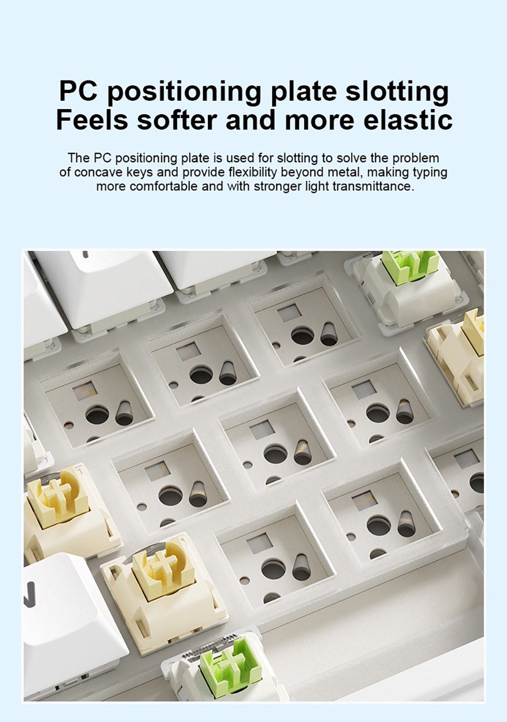 AULA F75 Tri-Mode Wireless Mechanical Keyboard, 75% Layout, Gasket Mount, Hot-Swappable, RGB Backlit, Multimedia Knob, 4000mAh Battery - Blue