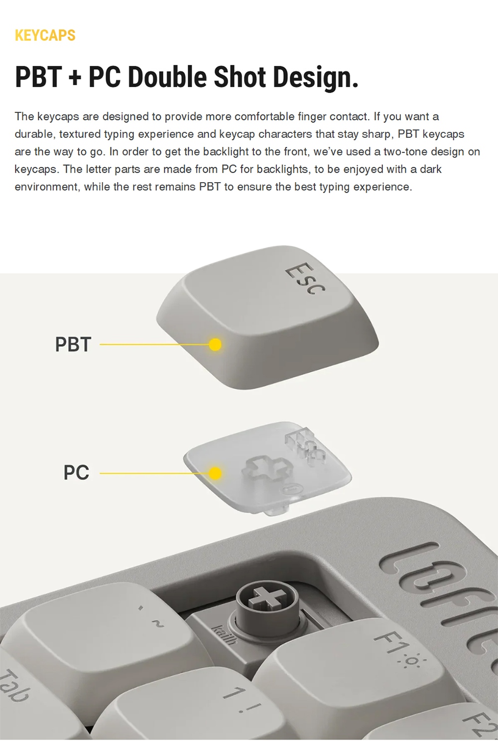 Lofree Flow100 Lite Low Profile Mechanical Keyboard, 100 Keys, Tri-Mode Wireless (Bluetooth/2.4G/Wired), Gasket Mount, PBT Keycaps, 3000mAh Battery, Volume Knob