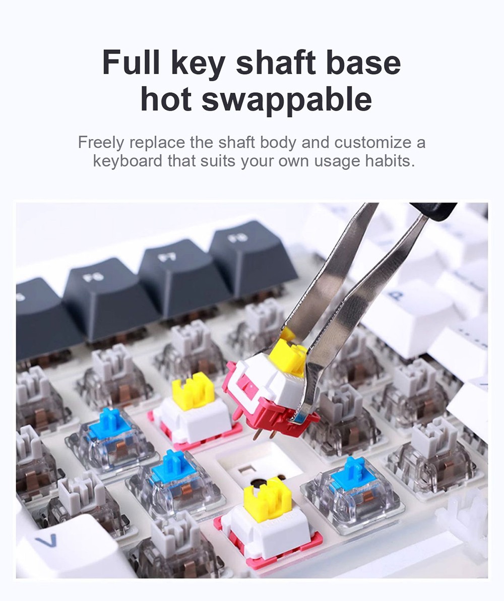 AULA F87 87 Keys Compact TKL Gasket Hot-Swappable Gaming Keyboard