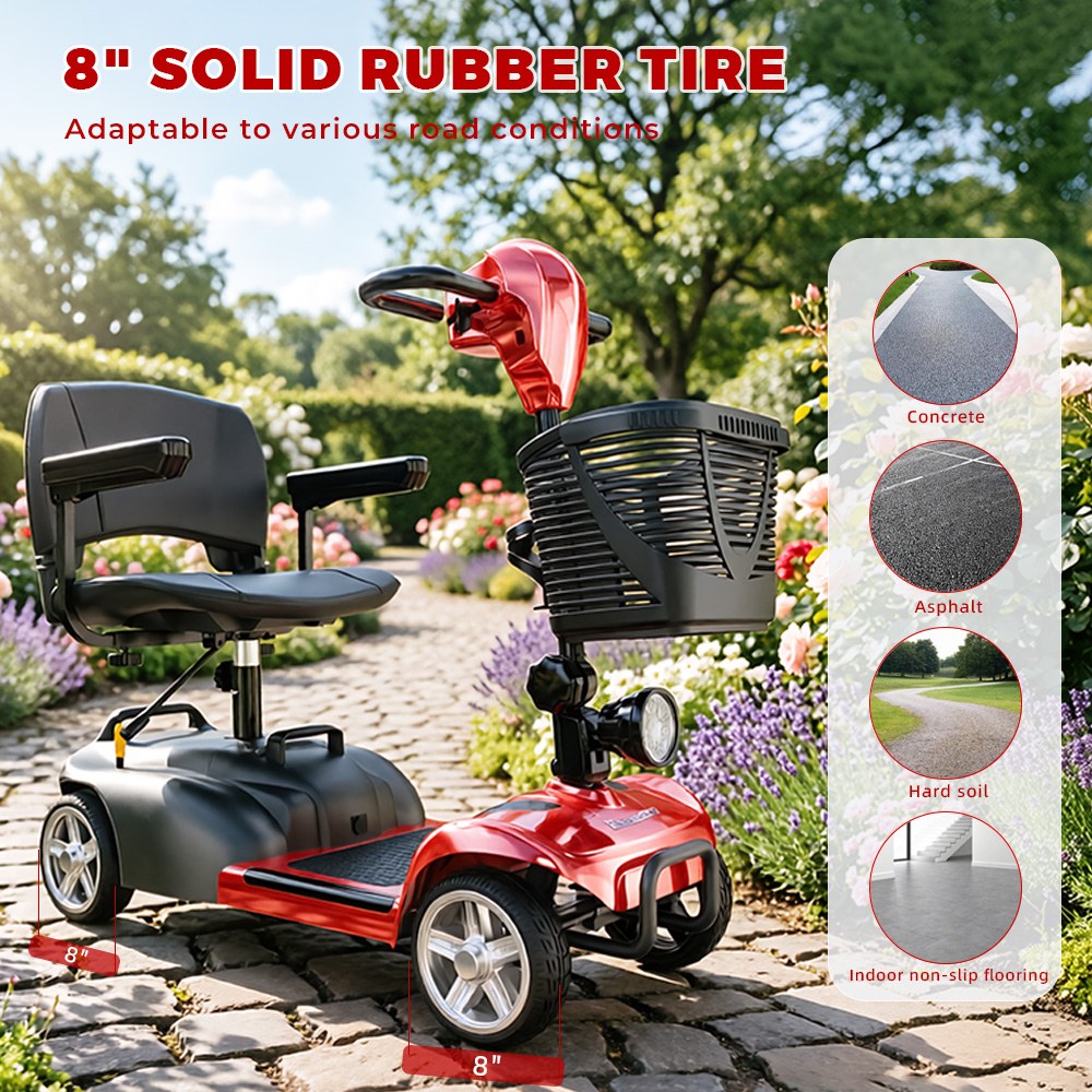 iScooter X02 Mobilit&auml;tsroller, 300-W-Motor, 24V 12Ah-Akku, 8 km/h H&ouml;chstgeschwindigkeit, 25 km Reichweite, 4-Rad-Elektromobil mit Drehsitz und elektromagnetischer Bremse, max. Zuladung 136 kg