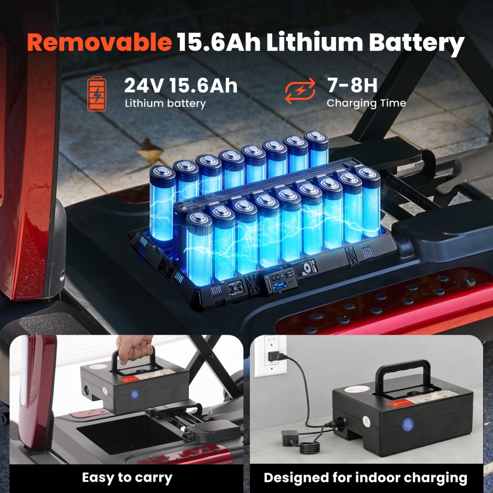 iScooter X11 Mobilit&aacute;si Roller, 250 W-os Motor, 24 V 15,6 Ah Akkumul&aacute;tor, 7 km/h Max. Sebess&eacute;g, 35 km Hat&oacute;t&aacute;vols&aacute;g, Stabil 4 Kerekű Kialak&iacute;t&aacute;s, LED Kijelző