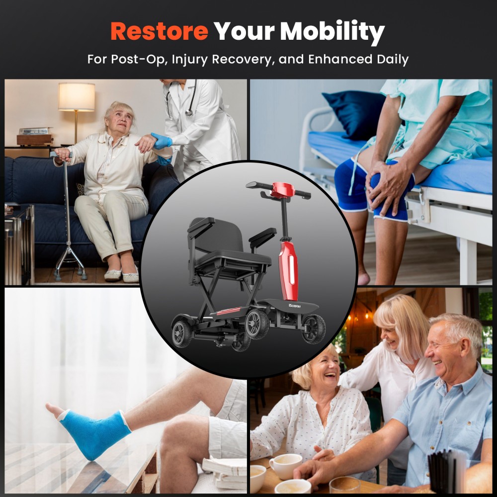 iScooter X11 Mobilit&aacute;si Roller, 250 W-os Motor, 24 V 15,6 Ah Akkumul&aacute;tor, 7 km/h Max. Sebess&eacute;g, 35 km Hat&oacute;t&aacute;vols&aacute;g, Stabil 4 Kerekű Kialak&iacute;t&aacute;s, LED Kijelző