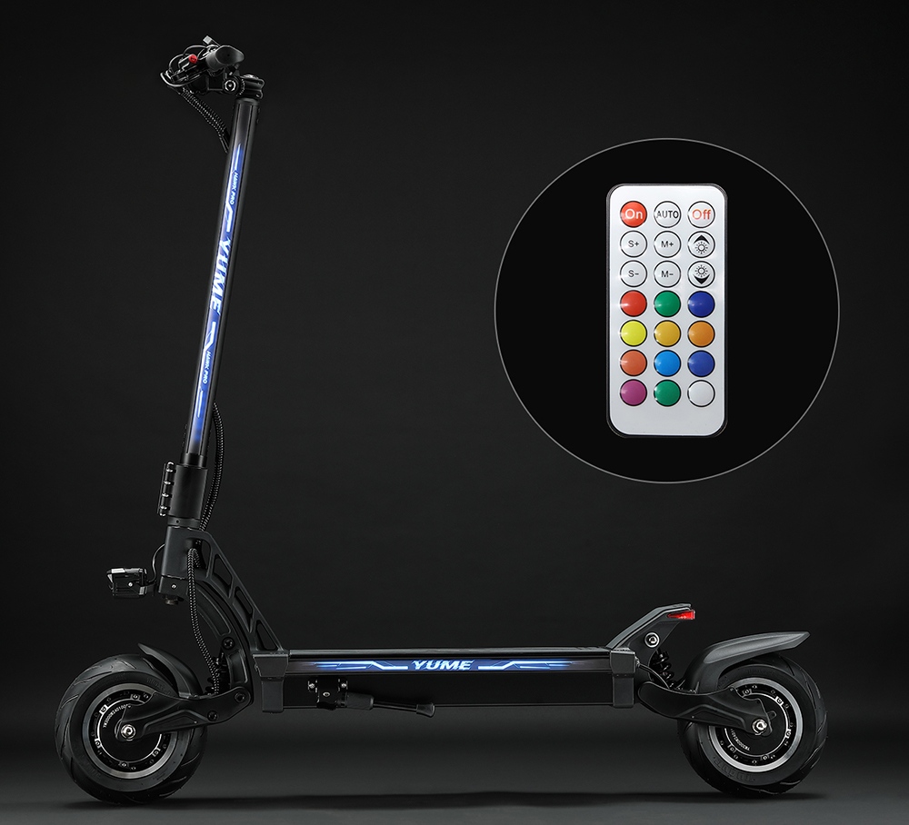 YUME HAWK Pro Elektromos Roller, 10x4.5" tömlő nélküli Országúti Gumiabroncsok 3000W*2 Motor 60V 30Ah Akkumulátor 80km/h Max. Sebesség 100km Max. Hatótávolság 3 Sebességváltó Rendszer Tárcsafék Állítható Hidraulikus Rugózás NFC Alkalmazásvezérlés