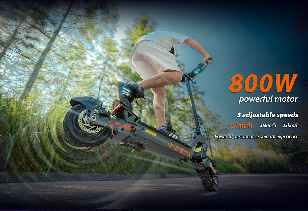 KuKirin G2 Faltbarer Elektroroller 2026-Upgrade, 800W Motor, 48V 15Ah Akku, 10 Zoll Reifen, 45 km/h H&ouml;chstgeschwindigkeit, 55 km Reichweite, Touchscreen-Display, Scheibenbremsen vorne und hinten