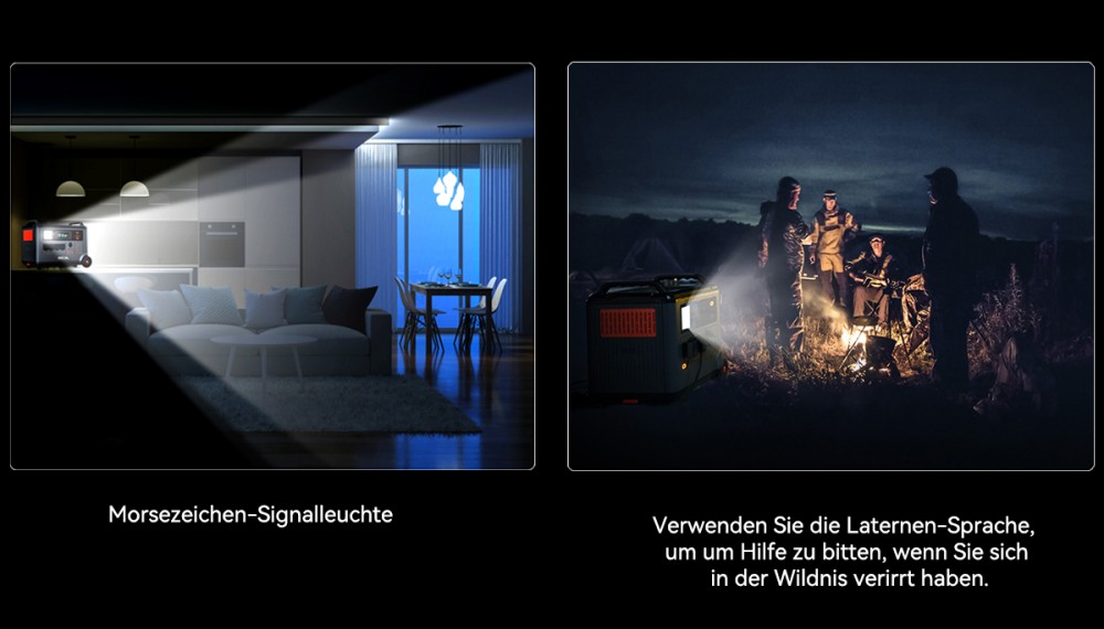 Oscal PowerMax 3600SE Tragbare Powerstation, 3600Wh LiFePO4-Akku, 3600W Reiner Sinuswellenausgang, 4500W Spitzenleistung, 6 LED-Lichtmodi, USB-C 100W, App-Steuerung, Schnellladung, Solargenerator für Hausnotstrom, Wohnmobil, Camping - EU-Stecker