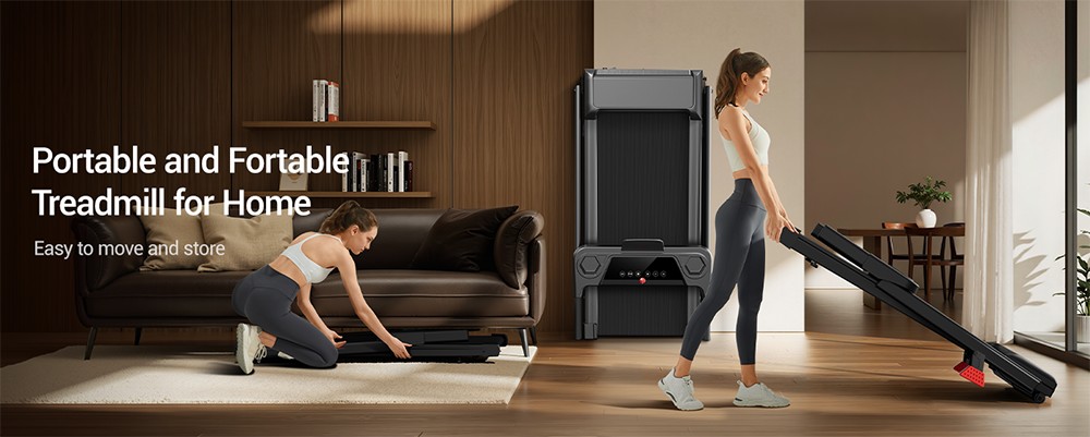 ROBORE SF10 Tapis roulant avec inclinaison de 15%, tapis roulant électrique 12KM/H, tapis roulant pliable pour la maison avec moteur de 3.0 HP et écran LED, charge maximale 120KG