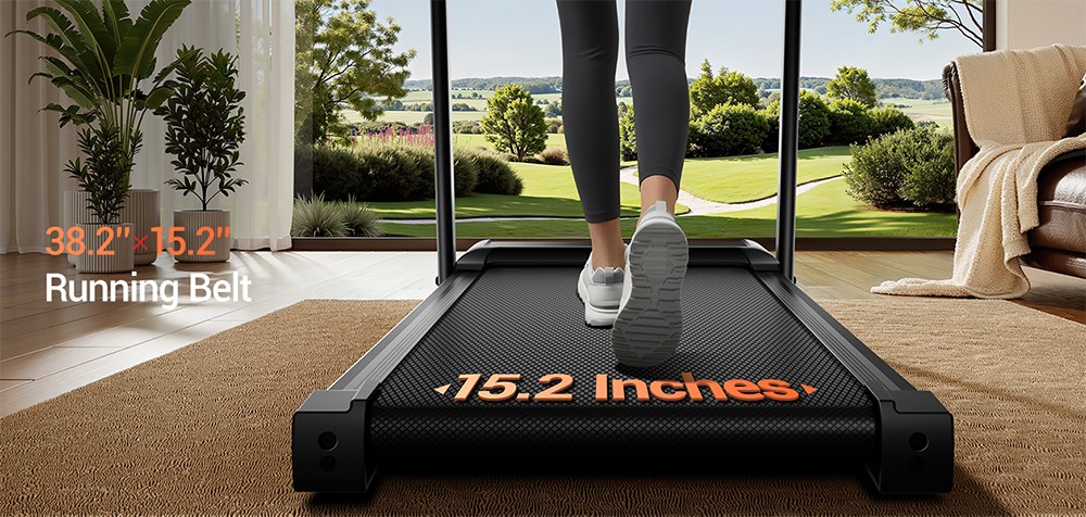 ROBORE SF10 Tapis roulant avec inclinaison de 15%, tapis roulant électrique 12KM/H, tapis roulant pliable pour la maison avec moteur de 3.0 HP et écran LED, charge maximale 120KG