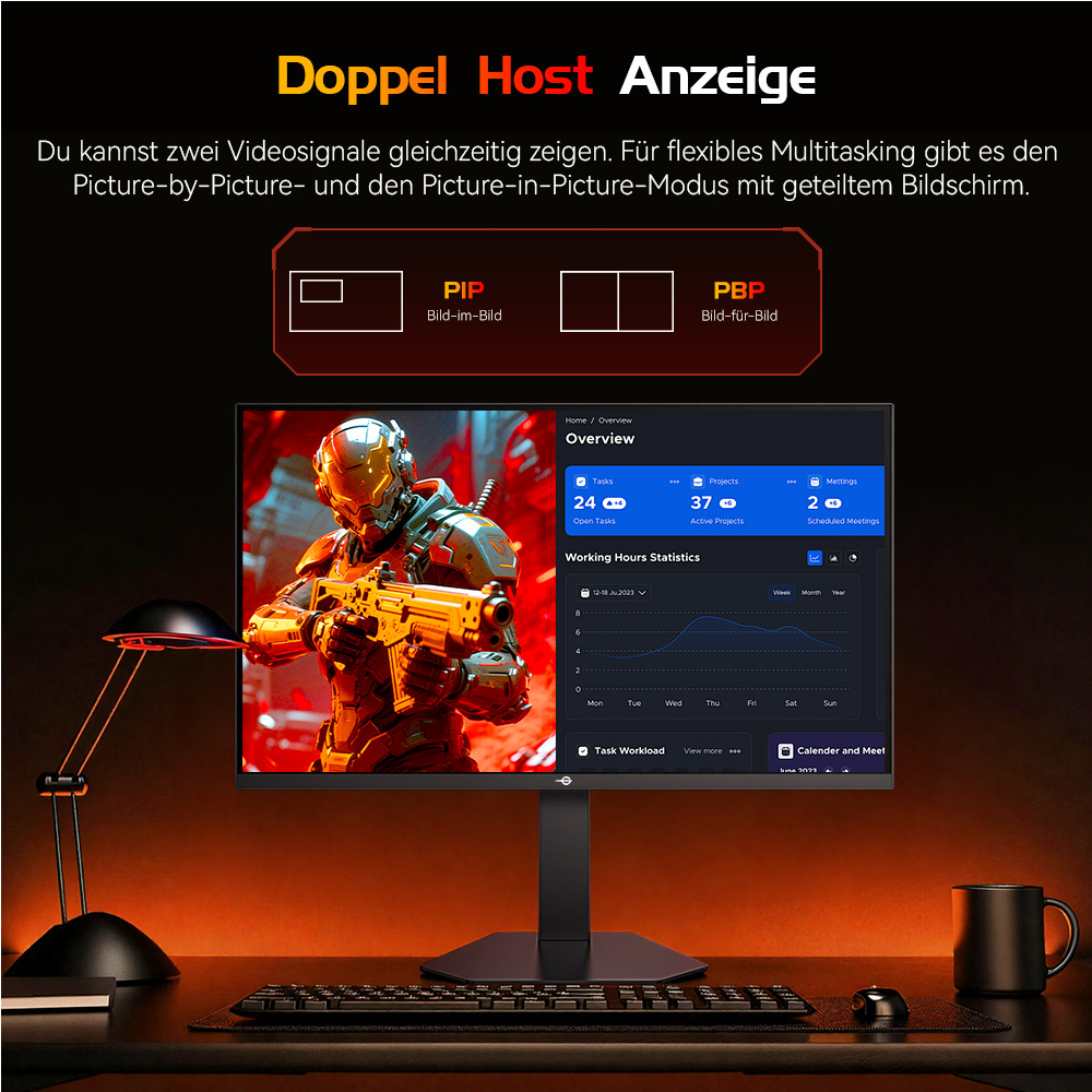 TITAN ARMY P276MS Gaming-Monitor, 27