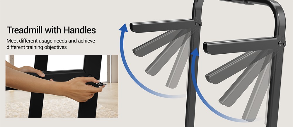 ROBORE X5F Foldable Treadmill with 16% Incline, 3.0HP Quiet Motor, 10km/h Max Speed, 136kg Load, 3-Level Incline, LED Display & Remote Control