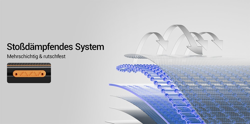 ROBORE X5F Klappbares Laufband mit 16% Steigung, 3,0-PS-Leisemotor, 10km/h Höchstgeschwindigkeit, 136kg Traglast, 3-Steigungsstufen, LED-Display & Fernbedienung