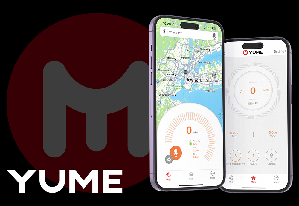 YUME HAWK Pro Trottinette électrique, pneus de route sans chambre à air 10x4,5", moteur 3000 W x 2, batterie 60 V 30 Ah, vitesse maximale 80 km/h, portée maximale 100 km, système de changement de vitesse à 3 vitesses, frein à disque, suspension hydraulique réglable, contrôle par application NFC