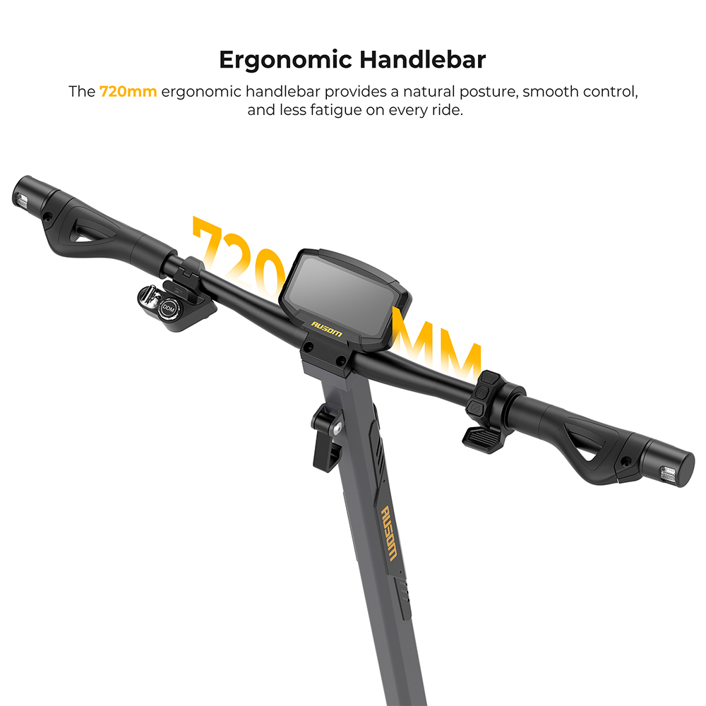 Ausom Gosoul 2 Dual Motor Electric Scooter, 2200W Peak, 50km/h Max Speed, 70km Range, 48V 13.5Ah batéria, dvojité odpruženie, E-ABS + dvojité kotúčové brzdy, 10