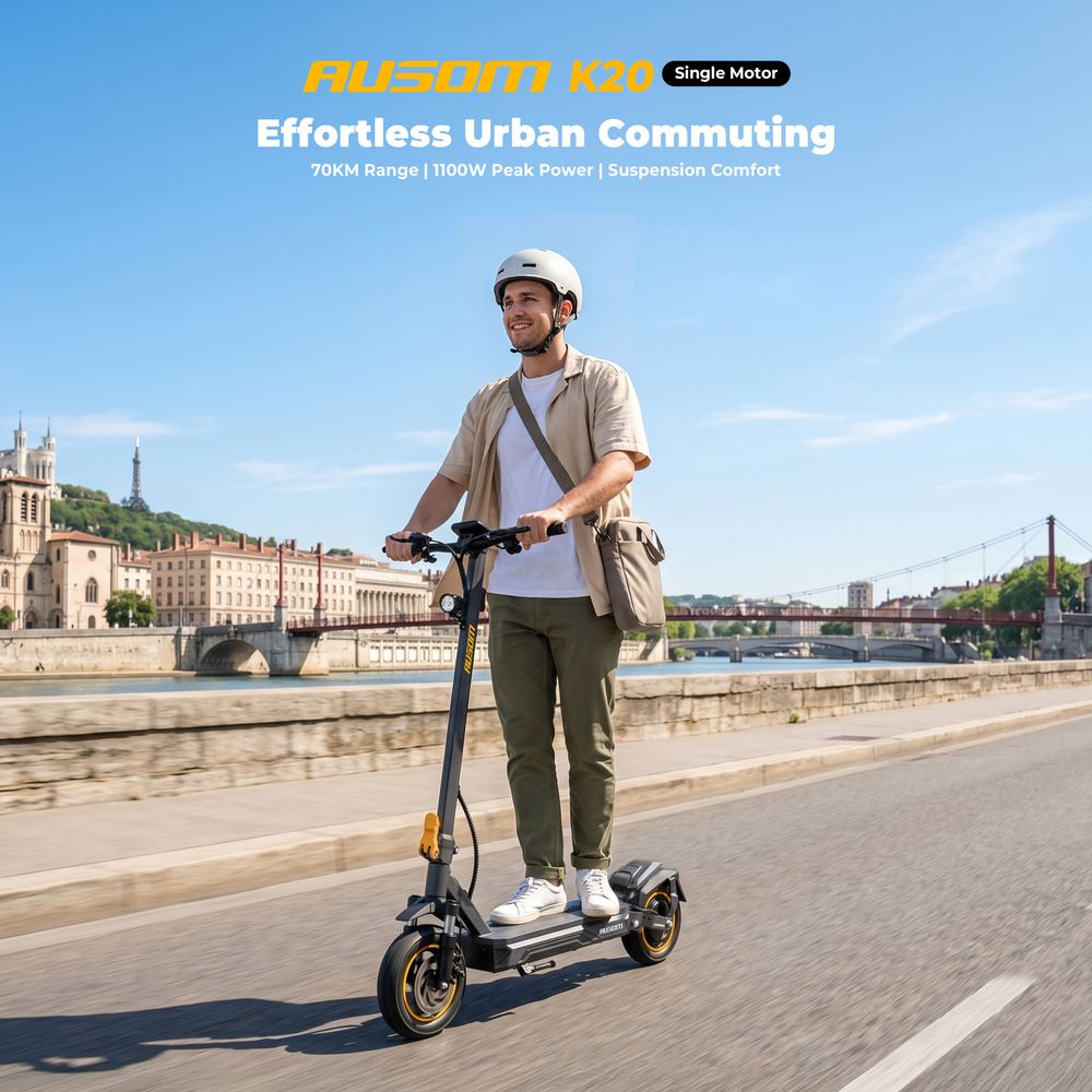 Ausom K20 elektromos roller elölnézet