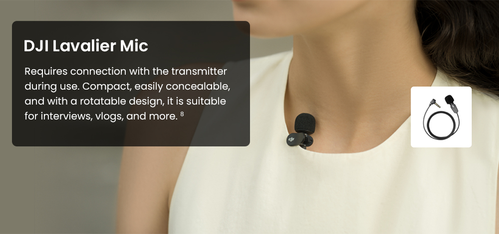 Refurbished DJI Mic 2 Transmitter, Wireless Lavalier Microphone, 2.4GHz 250m Transmission, 32-bit Float / 48kHz 24-bit Recording, 8GB Internal Storage, AI Noise Cancellation, 6H Battery, Magnetic Clip - Shadow Black