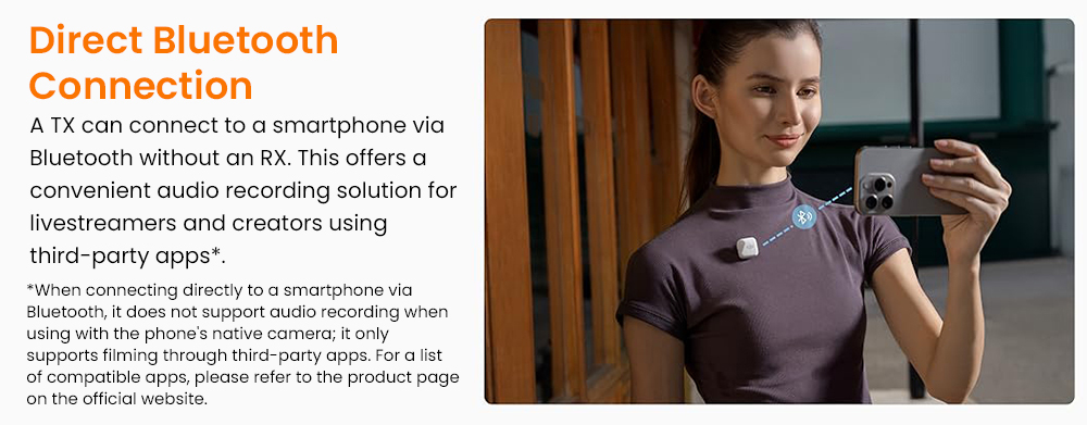 Refurbished DJI Mic Mini Wireless Lavalier Microphone (1TX+1RX), 48kHz/120dB SPL Professional Audio, 400m Wireless Transmission, Intelligent Noise Cancellation & Auto Gain Control, USB-C Compatible for iPhone/Camera/Android