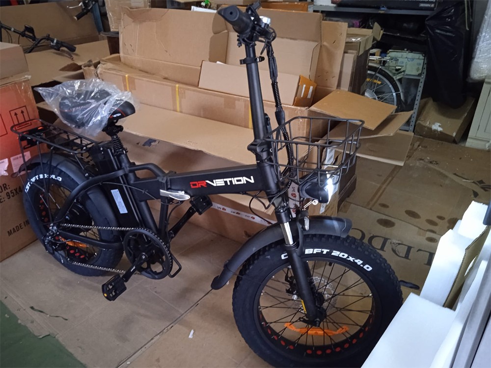 DRVETION AT20 Pro Electric Bike, 750W motor BAFANG, 48V 20Ah batéria Samsung, dojazd až 130 km, max. rýchlosť 45 km/h, 20×4.0" Fat Tires, Shimano 7-Speed, Hydraulic Brakes, Foldable All-Terrain E-Bike - Black