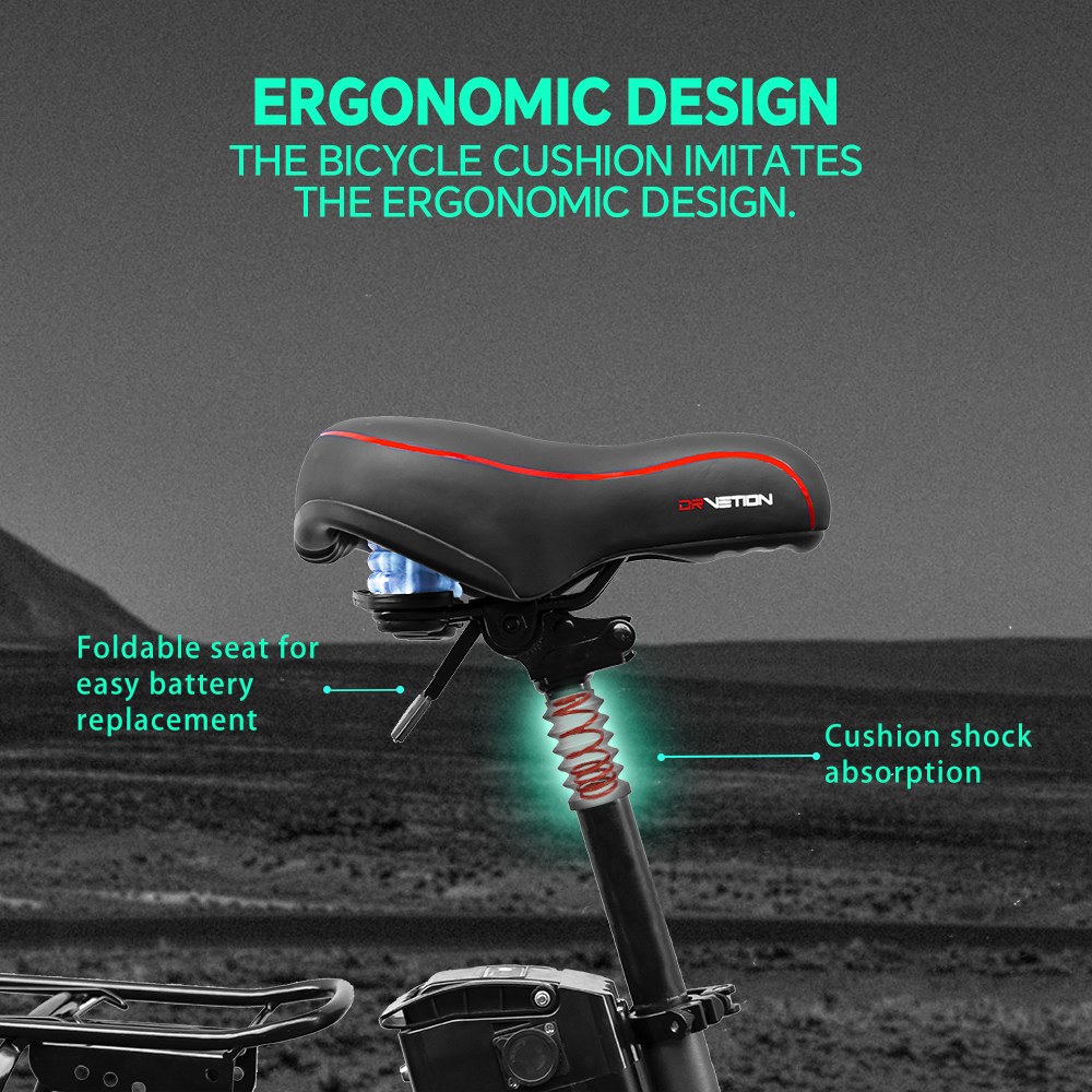DRVETION AT20 Pro Electric Bike, 750W motor BAFANG, 48V 20Ah batéria Samsung, dojazd až 130 km, max. rýchlosť 45 km/h, 20×4.0" Fat Tires, Shimano 7-Speed, Hydraulic Brakes, Foldable All-Terrain E-Bike - Gray