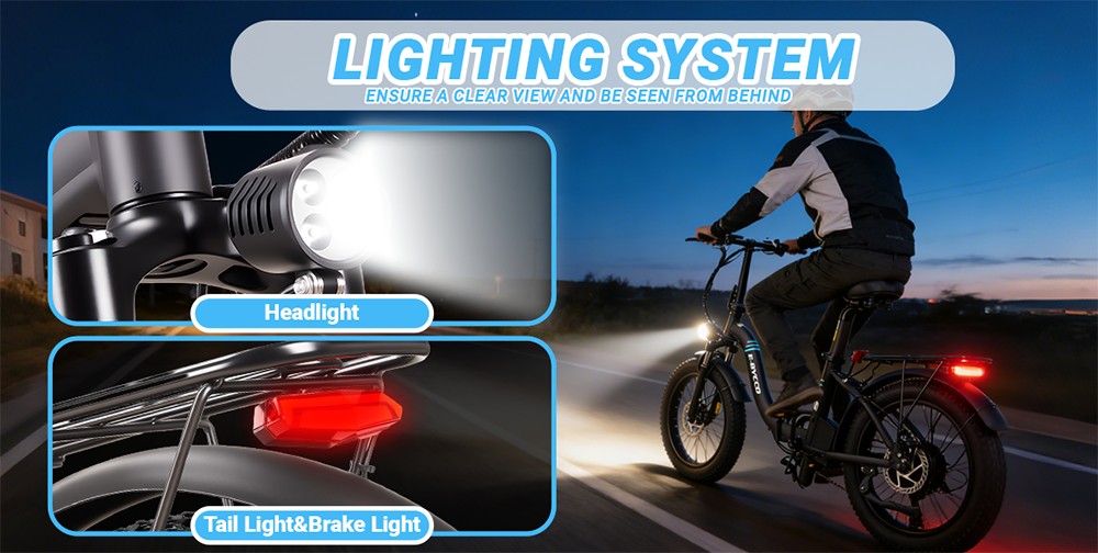 E·Bycco S1 Electric Bike, 250W bezkartáčový (500W špičkový) motor, 36V 10,4Ah vymeniteľná batéria, maximálna rýchlosť 25 km/h, dojazd 30-50 km, 20"×3.0" Fat Tires, Shimano 7-Speed, Dual Disc Brakes, Foldable Frame, 150kg Max Load