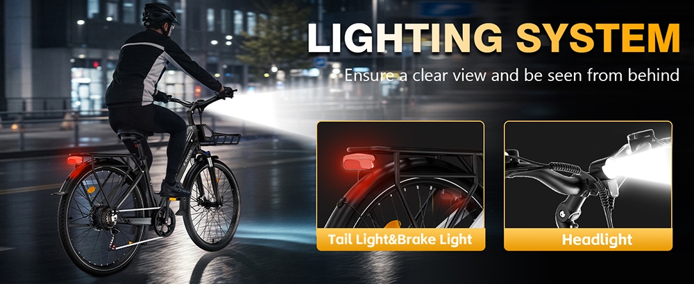 E·Bycco V1 Electric Bike, 250W motor (500W Peak), 36V 15.6Ah vymeniteľná batéria, max. rýchlosť 25 km/h, dojazd až 90 km, 28' dochádzkový elektrobicykel, 7-rýchlostný SHIMANO, uzamykateľné odpruženie, dvojkotúčové brzdy - čierny