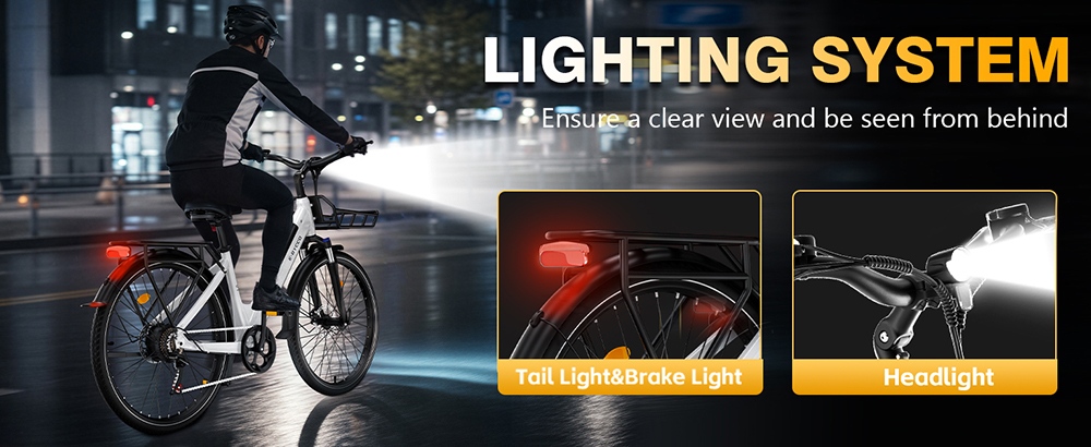 E·Bycco V1 Electric Bike, 250W motor (500W Peak), 36V 15.6Ah vymeniteľná batéria, max. rýchlosť 25 km/h, dojazd až 90 km, 28' dochádzkový elektrobicykel, 7 rýchlostí SHIMANO, uzamykateľné odpruženie, dvojkotúčové brzdy - biely