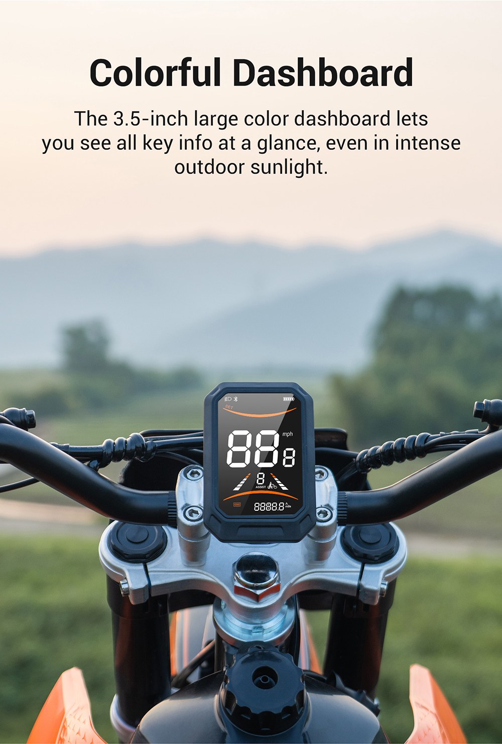 HillMiles MilePop 1 Electric Motorcycle, 2000W Motor (3000W Peak), 48V 25Ah Battery, 31 MPH Max Speed, 45 Miles Range, 120kg Load, Dual Hydraulic Brakes, Full Suspension