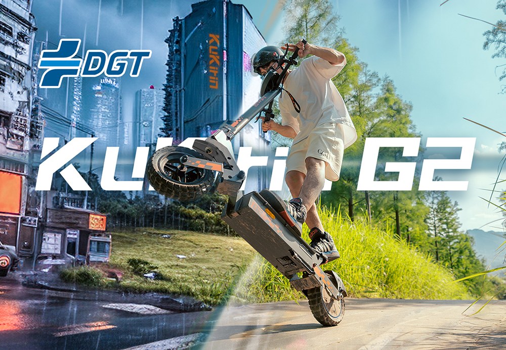KuKirin G2 Electric Scooter, 500W Motor, 48V 15.6Ah batéria, max. rýchlosť 25 km/h, dojazd 65 km, 10-palcové bezdušové pneumatiky, dvojkotúčové brzdy, stúpanie 20&deg;, vodotesnosť IPX4, max. zaťaženie 120 kg
