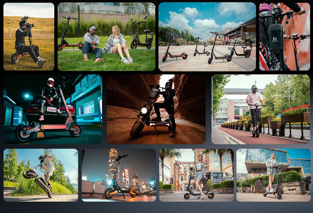 KuKirin G2 Electric Scooter, 500W Motor, 48V 15.6Ah batéria, max. rýchlosť 25 km/h, dojazd 65 km, 10-palcové bezdušové pneumatiky, dvojkotúčové brzdy, stúpanie 20&deg;, vodotesnosť IPX4, max. zaťaženie 120 kg