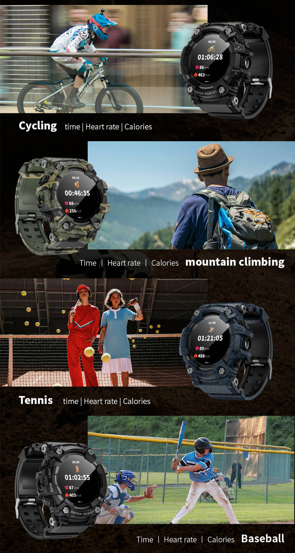 LOKMAT ATTACK GT Smart Watch, 1.32-inch HD Full-Touch Display 360&times;360, IP68 Waterproof Rugged Outdoor Design, 100+ Sports Modes, Bluetooth Calling, Heart Rate & Sleep Monitoring, 15-Day Battery Life -  Black