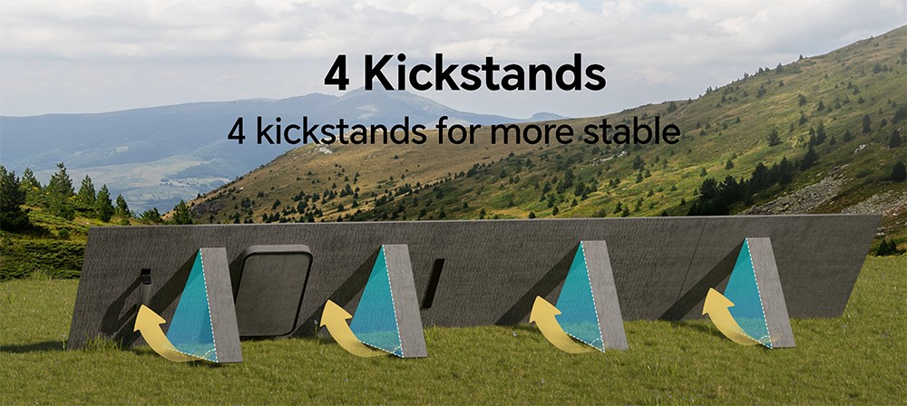 NEWSMY 200W Tragbares Solarpanel, 24,3 % hocheffiziente BC-Zellen, IP65 wasserdicht, MC4/XT60/DC-Ausgang, faltbar, 4 Aufstellf&uuml;&szlig;e, f&uuml;r Camping, Wohnmobil und Notstromversorgung, kompatibel mit Powerstations