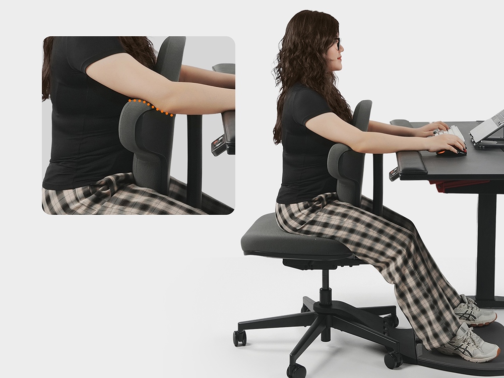 NEWTRAL MT-M Standing-Mate Ergonomická stojaca stolička, adaptívne sedenie 5 v 1, 167&deg; sklápacie operadlo, nastaviteľná výška sedadla 46-57 cm, hĺbka sedadla 38-44 cm, dizajn bez podrúčok, plne nastaviteľná ergonómia, nosnosť 150 kg - tmavosivá