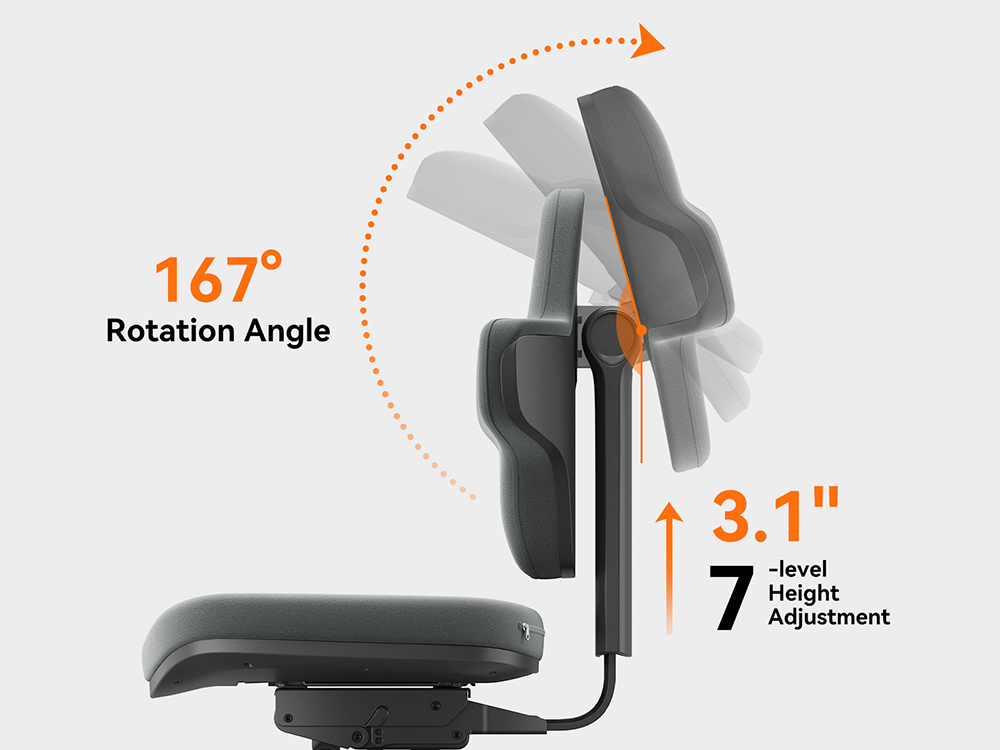 NEWTRAL MT-M Standing-Mate Ergonomická stojaca stolička, adaptívne sedenie 5 v 1, 167&deg; sklápacie operadlo, nastaviteľná výška sedadla 46-57 cm, hĺbka sedadla 38-44 cm, dizajn bez podrúčok, plne nastaviteľná ergonómia, nosnosť 150 kg - tmavosivá