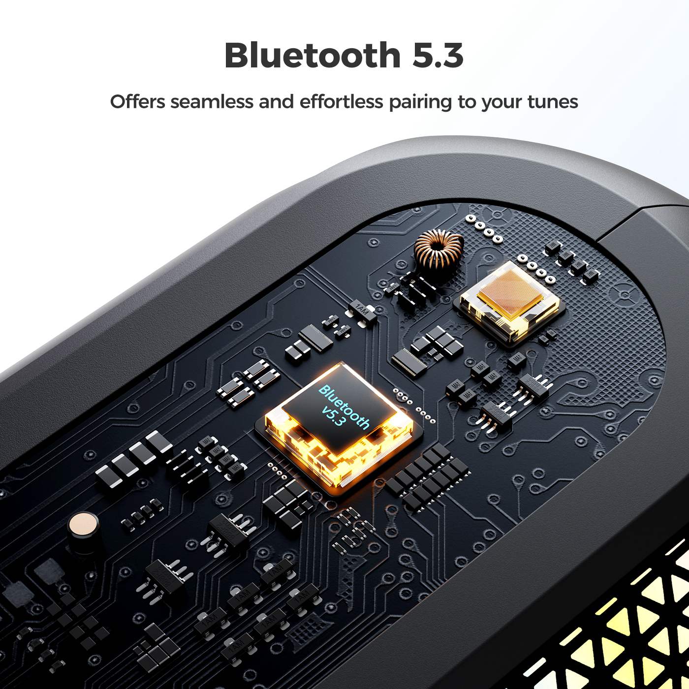 SOUNARC XR3 Mini-Bluetooth-Lautsprecher, tragbar, 5 W Stereoklang, Bluetooth 5.3, TWS-Kopplung, 10 Stunden Wiedergabezeit, LED-Beleuchtung, TF-Karten- und AUX-Anschluss, kompakter kabelloser Outdoor-Lautsprecher