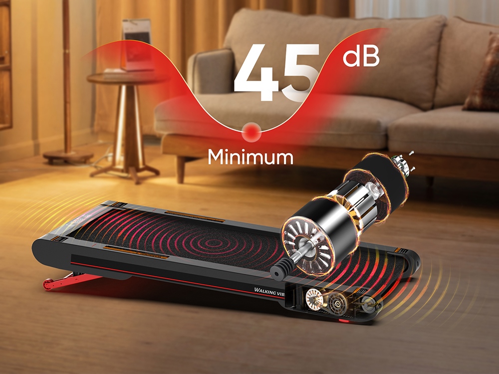 Sperax P2Max Walking Vibration Pad, 2.5HP Quiet Motor, 10-Level Incline, 0.3-6 km/h Speed, 160kg Max Load, LED Display, Remote Control, Under Desk Treadmill for Home & Office