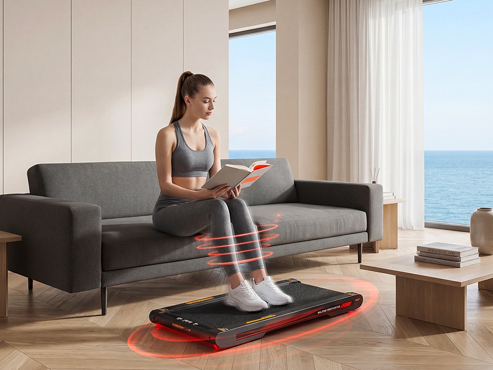 Sperax P2Max Walking Vibration Pad, 2.5HP Quiet Motor, 10-Level Incline, 0.3-6 km/h Speed, 160kg Max Load, LED Display, Remote Control, Under Desk Treadmill for Home & Office