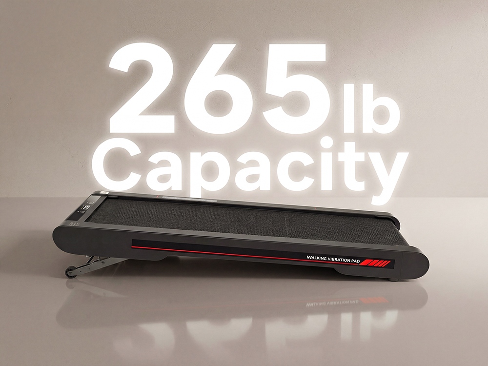 Sperax P2Pro Walking Vibration Pad, 2-Level 10% Manual Incline, 0.8-6.4 km/h Speed, 120kg Max Load, LED Display, Remote Control, Triple Shock Absorption, Ultra Slim & Space Saving Design