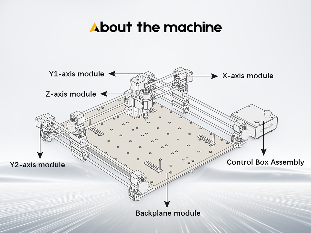 TWO TREES COOLOOK CNC400 CNC Milling & Laser 2-in-1 Machine, 400&times;400&times;50mm Working Area, 8000RPM Spindle, 500mm/min Engraving Speed, 0.05mm Accuracy, XYZ Axis Structure, GRBL Open-Source Control System for MDF, Solid Wood & Carbon Fiber