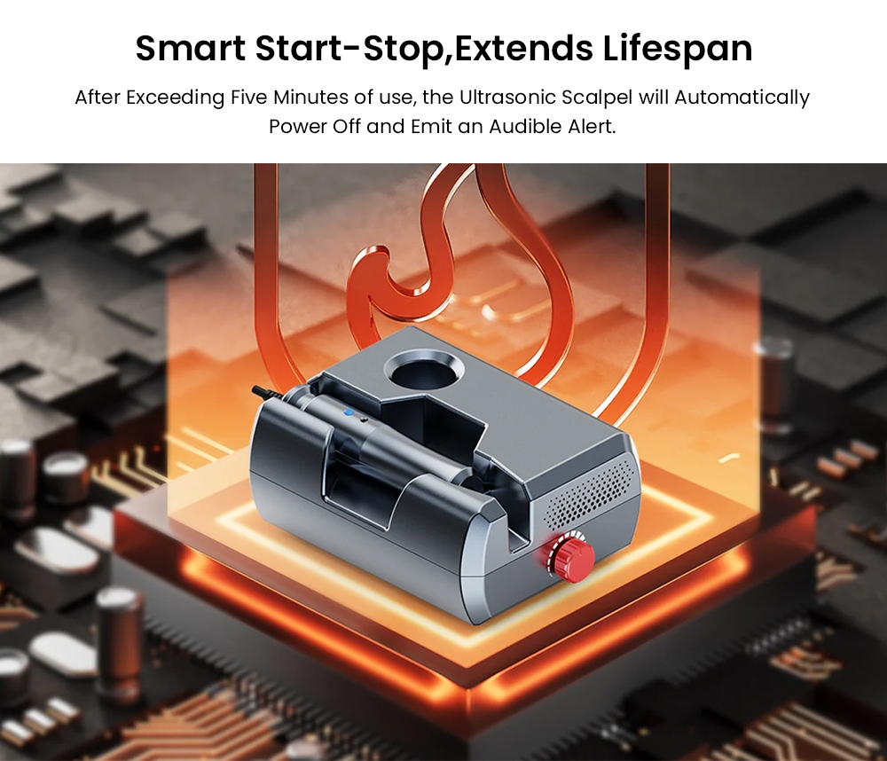 TwoTrees U1 Handheld Ultrasonic Cutter, 40kHz 40W Handheld Precision Cutting Tool, 24V Powered, 1.5m Cable, Auto 5-Min Safety Protection, Replaceable Blade, for 3D Printing, Plastic, Acrylic, Leather & Wood - EU Plug