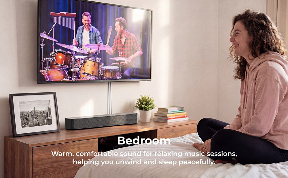 ULTIMEA Poseidon R3T 2.1 csatorn&aacute;s soundbar m&eacute;lynyom&oacute; hangsz&oacute;r&oacute;k&eacute;szlet, 240 W cs&uacute;csteljes&iacute;tm&eacute;ny, vezet&eacute;k n&eacute;lk&uuml;li m&eacute;lynyom&oacute;, VoiceMX p&aacute;rbesz&eacute;dkieg&eacute;sz&iacute;t&eacute;s, alkalmaz&aacute;svez&eacute;rl&eacute;s, 10 s&aacute;vos hangsz&iacute;nszab&aacute;lyz&oacute;, 121 előre be&aacute;ll&iacute;tott EQ be&aacute;ll&iacute;t&aacute;s, HDMI ARC/eARC, Bluetooth 6.0